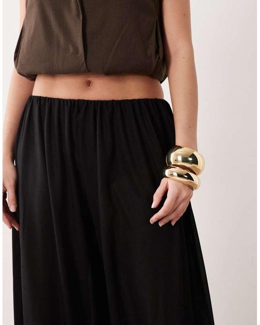 Mango Black Cuffed Trouser