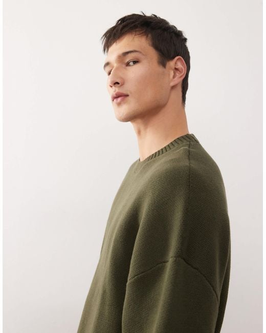 Weekday Green Oversized Jumper for men