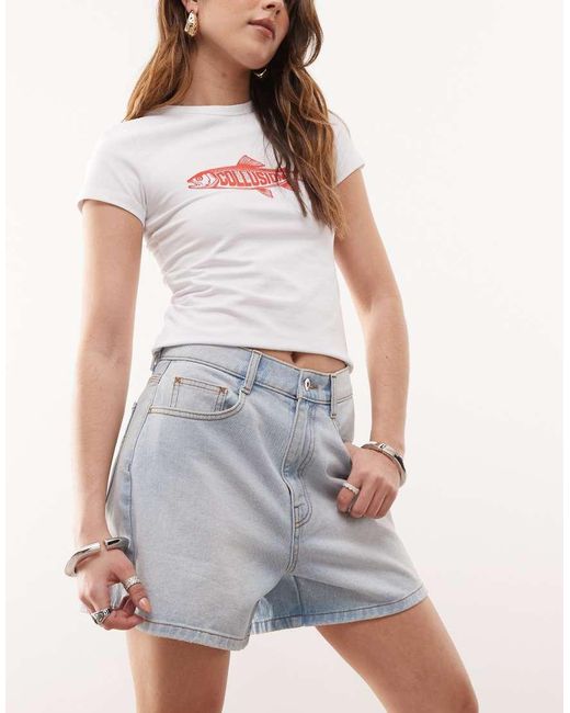 Collusion Gray Denim Loose Jort