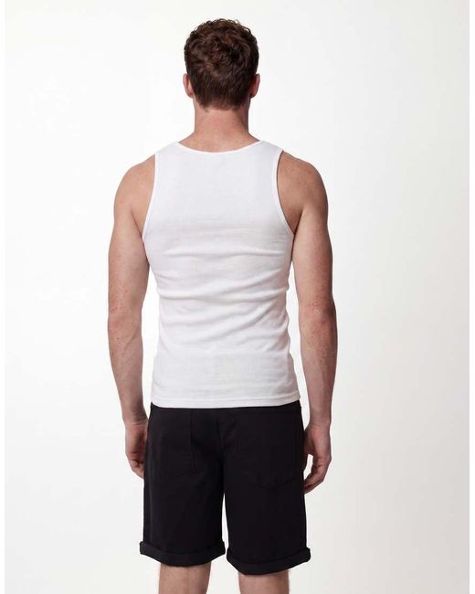 ASOS White Stretch Slim Regular Length Denim Shorts for men
