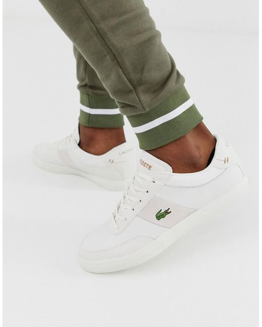 lacoste off white shoes