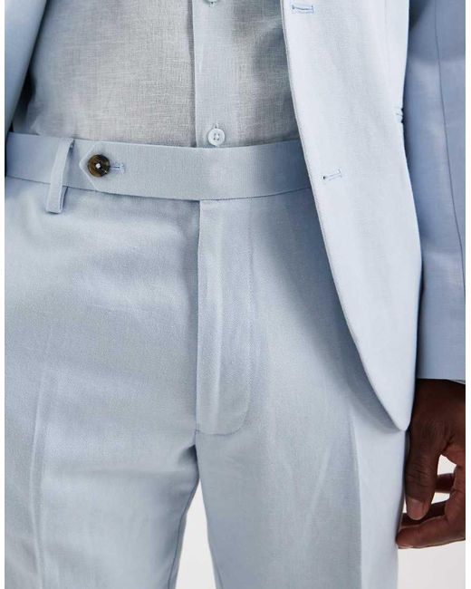 ASOS Blue Slim Suit Pants for men