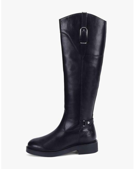 OFF THE HOOK Blue 'Carnaby' Gino Stylish Tall Knee High Leather Boots