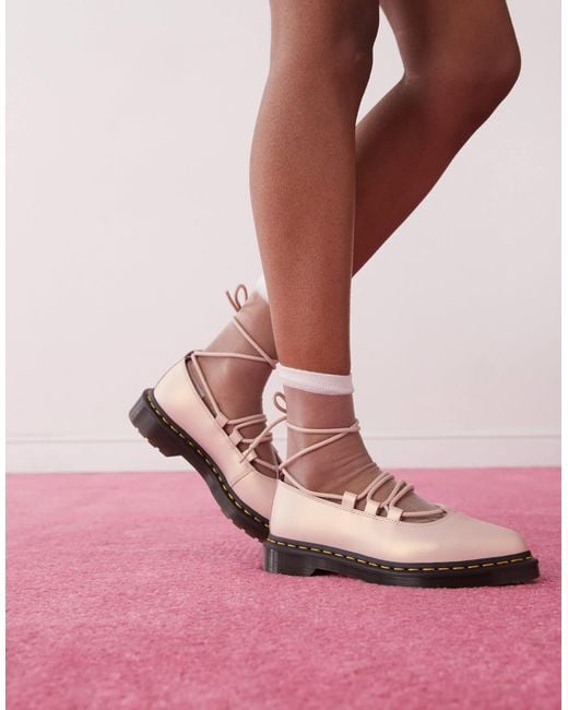 Dr. Martens Natural Elphie Ii Lace Up Shoes