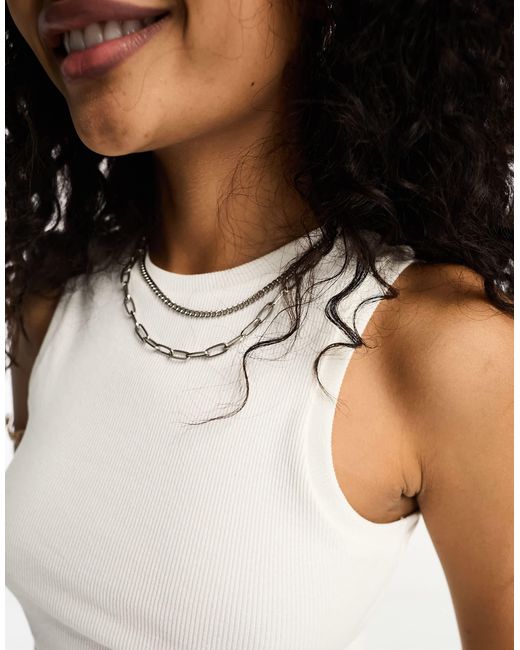 ONLY White Cropped Tank Top