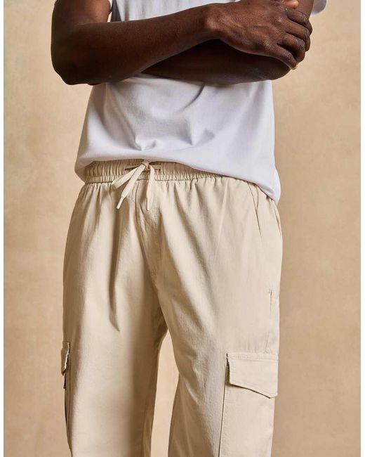 Joggers Cargo di Bershka in Natural da Uomo