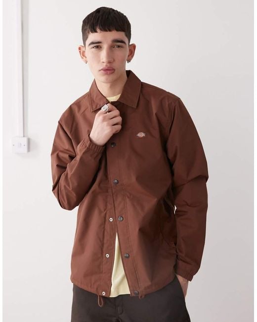 Dickies Brown Oakport Coach Jacket for men