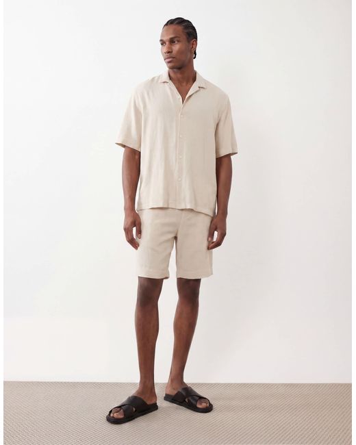 Short d'ensemble texturé - beige SELECTED pour homme en coloris Natural