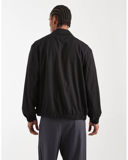 ASOS Black Pinstripe Jacket for men