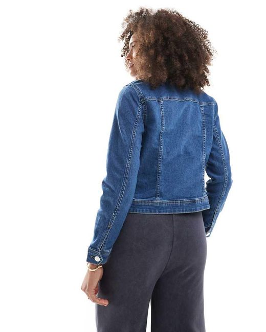 ONLY Blue Fitted Denim Jacket
