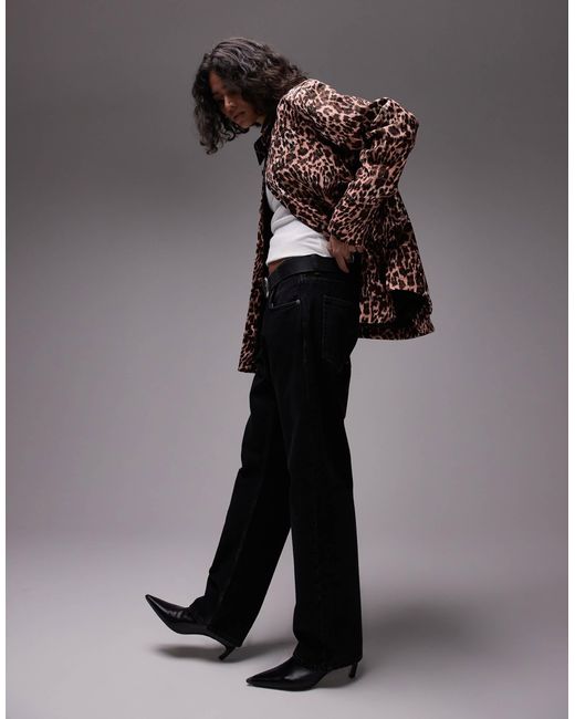 & Other Stories Black Oversized Shacket