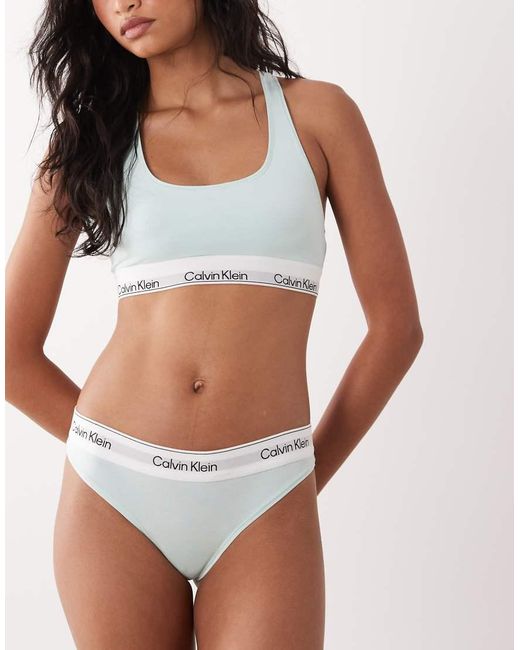 Calvin Klein Green Icon Cotton Modal Thong
