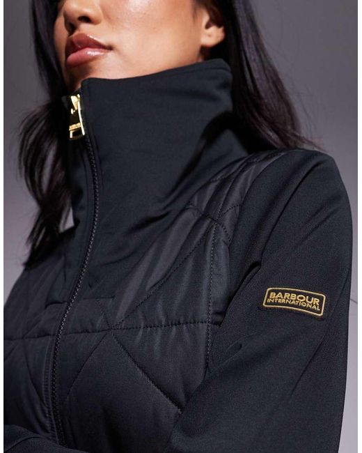 Barbour Blue Kya Quilted Sweat Jacket