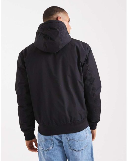 Fred Perry Blue Hooded Brentham Jacket for men