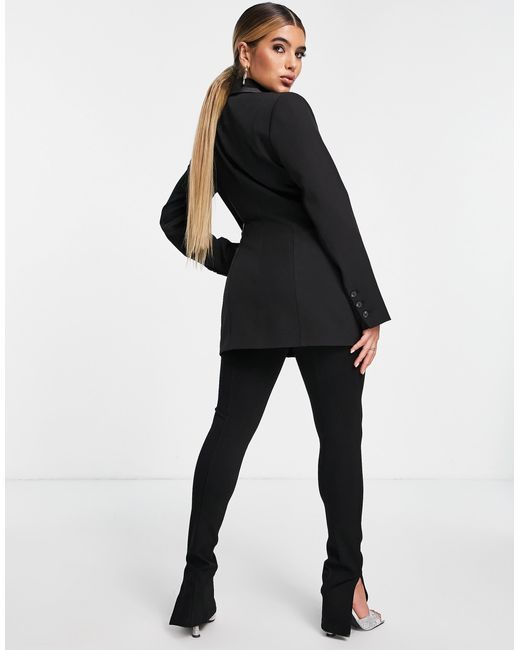 4th & Reckless Black Tailored Side Spilt Trousers Co Ord