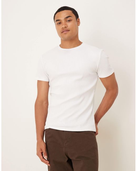 ASOS White Super Heavyweight Muscle Fit T-shirt for men