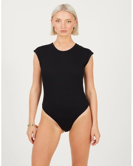 Brave Soul Black Short Sleeve Crew Neck Bodysuit