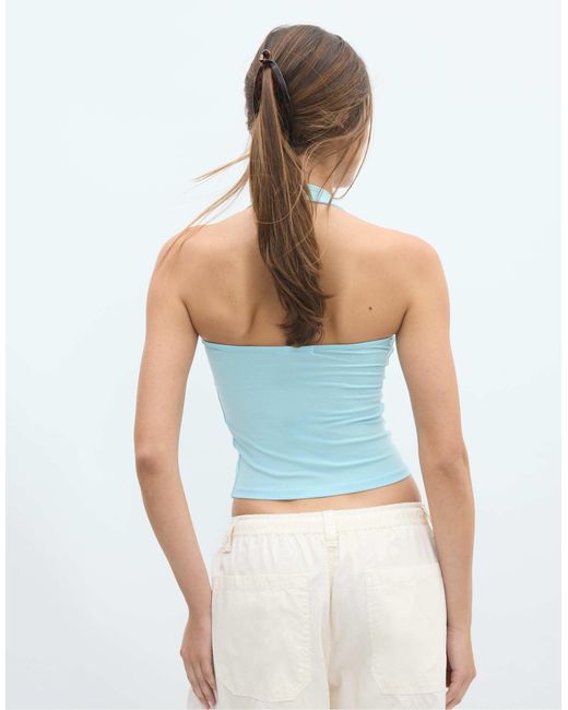 Stradivarius Blue – basic-neckholder-oberteil