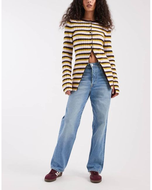 Levi's Blue Ribcage Straight Denim Jeans