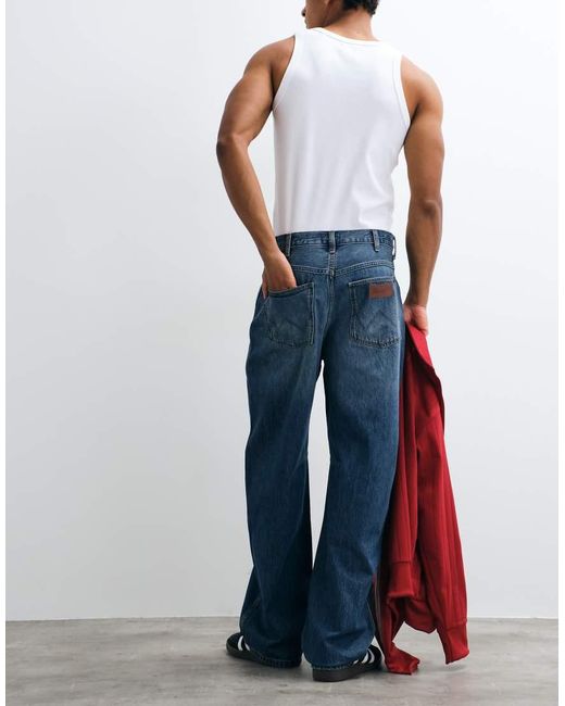 Wrangler Blue Baggy Barrel Denim Jeans for men