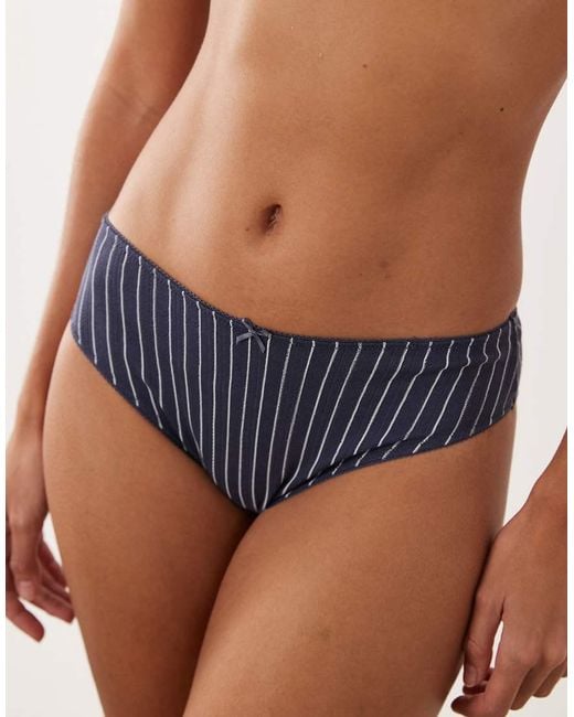 Cotton On Blue Cotton Lace Cheeky Brief