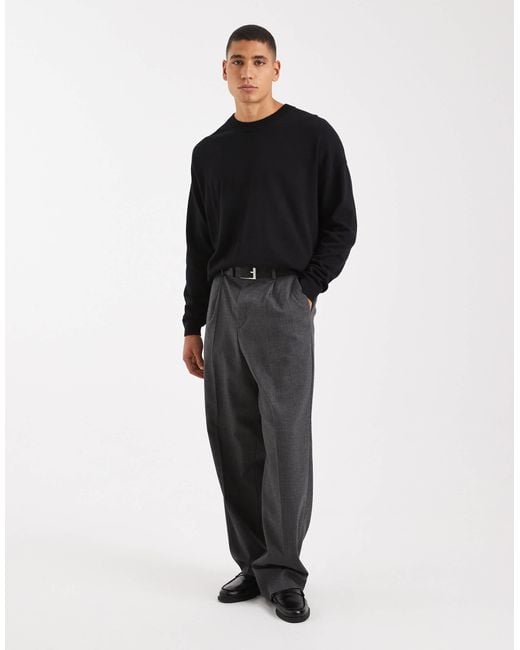 ASOS – basic-strickpullover in Blue für Herren