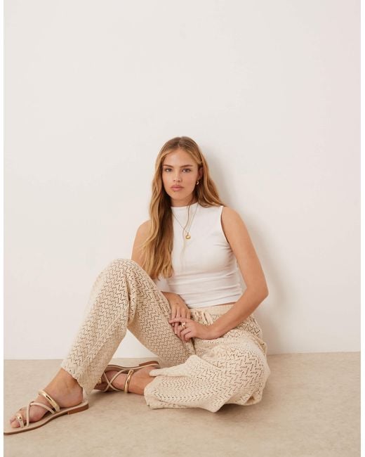 Pimkie Natural Double Lined Slinky High Neck Sleeveless Top