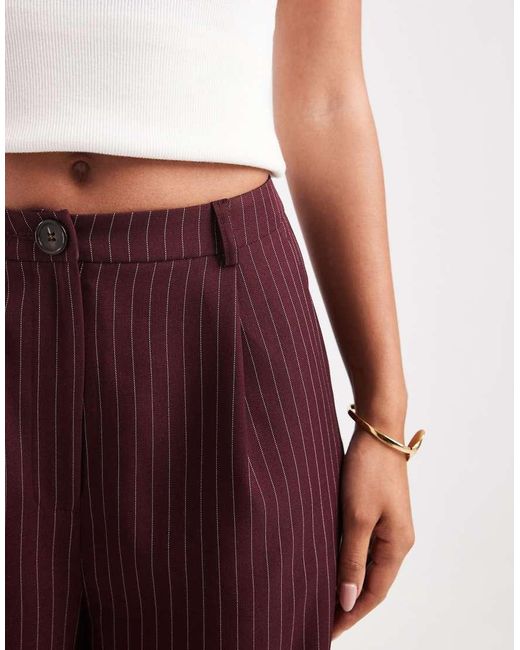 Miss Selfridge Purple Pinstripe Pants