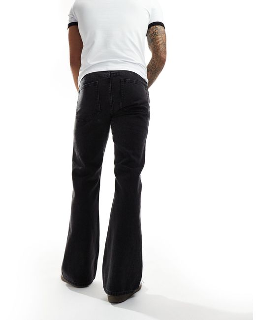 ASOS Black Vintage Flared Jeans for men