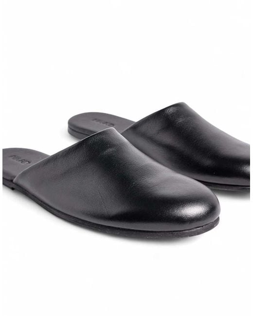 NA-KD White Leather Slip Ons