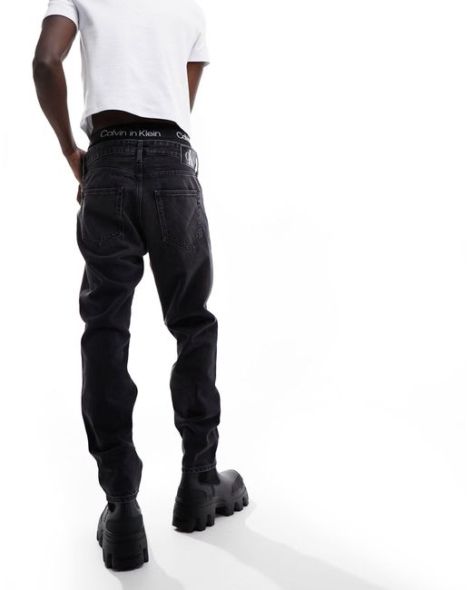 Calvin Klein Black Dad Jeans for men