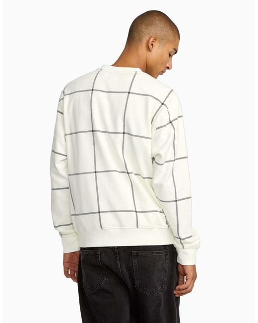 RVCA Natural Vacancy Window Pane Sweatshirt for men