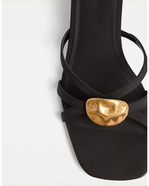 Stradivarius Black – sandaletten mit hohem absatz