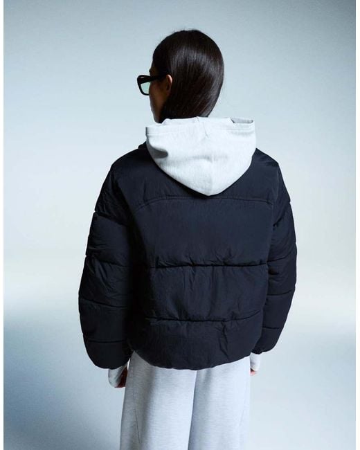 Bershka Blue Puffer Jacket