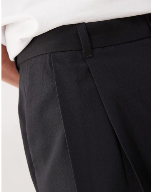 Weekday White Wide Leg Tailored Trousers With Front Pleats for men