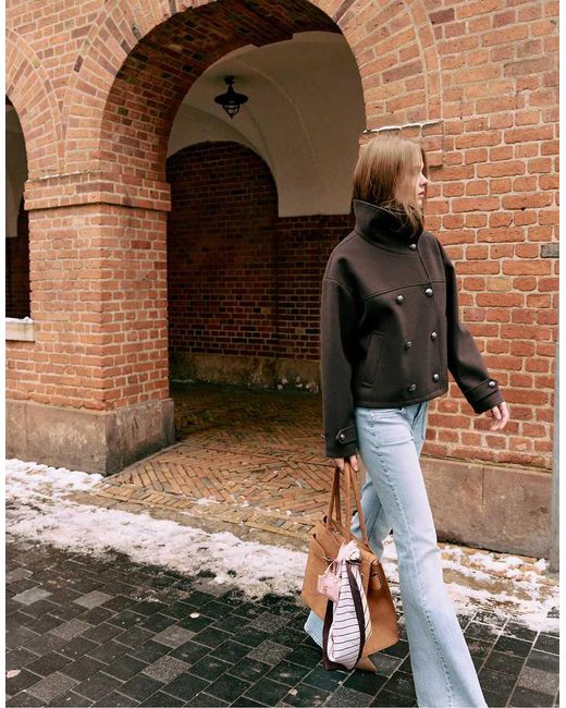 Stradivarius Blue Tall Low-Rise Jeans With Seam Pocket