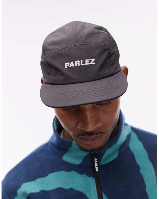 Parlez Blue Panel Glare Logo Cap for men