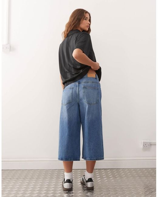 Noisy May Blue – bermuda-shorts aus denim