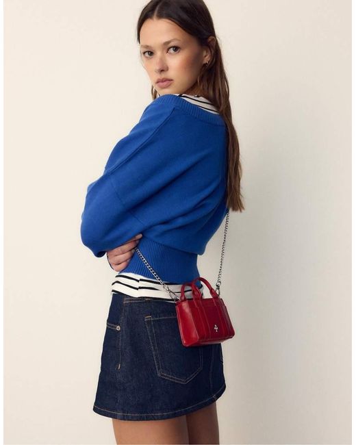 Stradivarius Red Mini Tote Bag