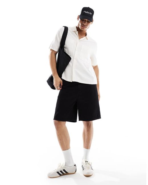 Only & Sons Black Loose Fit Denim Short for men