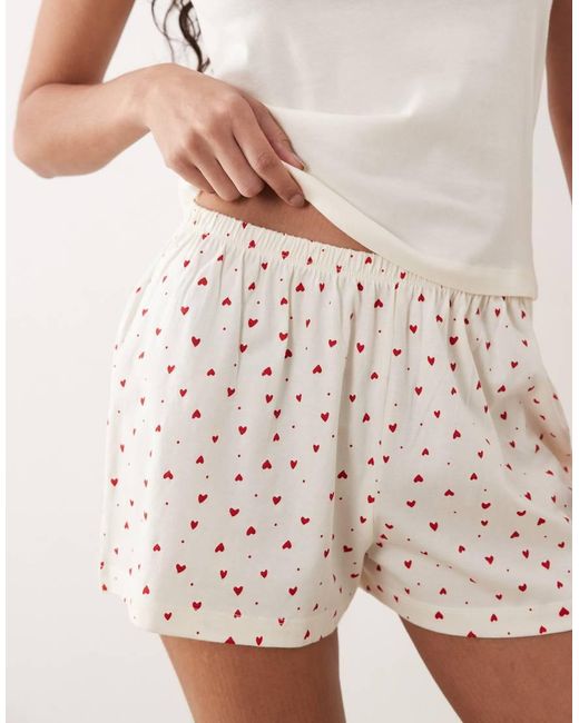 ASOS Natural Baby Tee & Shorts Pajama Set