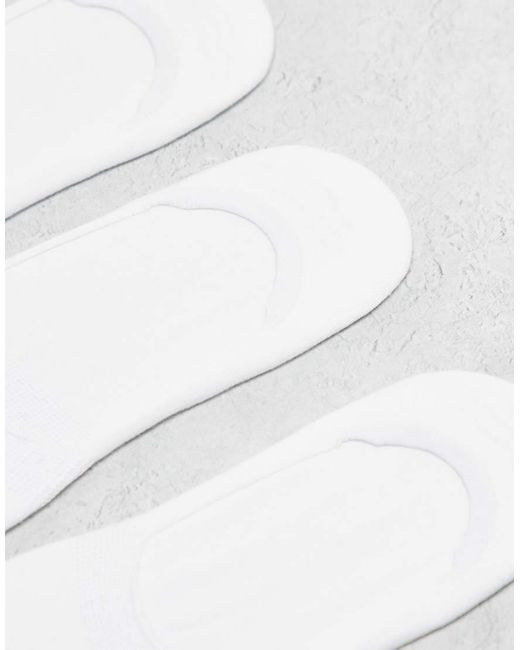 Pieces White 4 Pack Footsie Invisible Socks