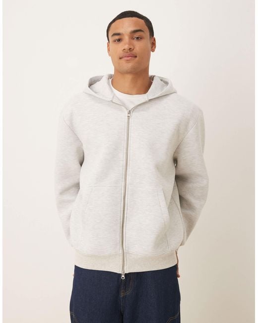ASOS – oversize-kapuzenjacke aus material in Natural für Herren