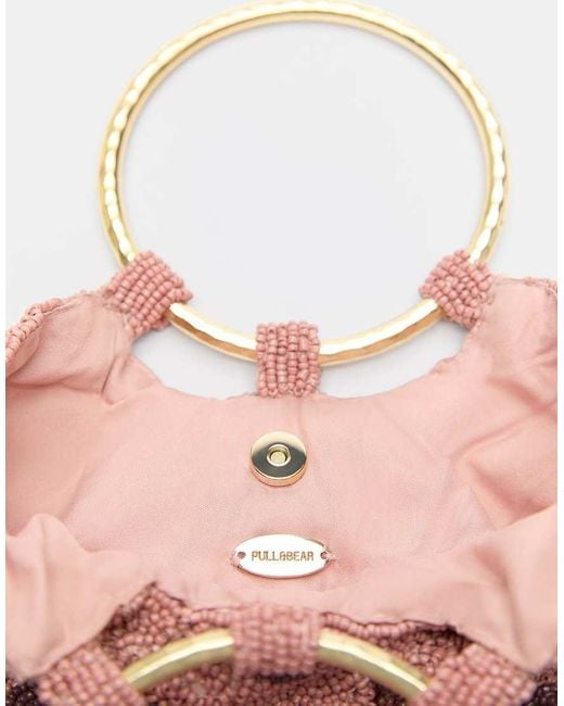 Pull&Bear Pink Polka Dot Sequin Bag