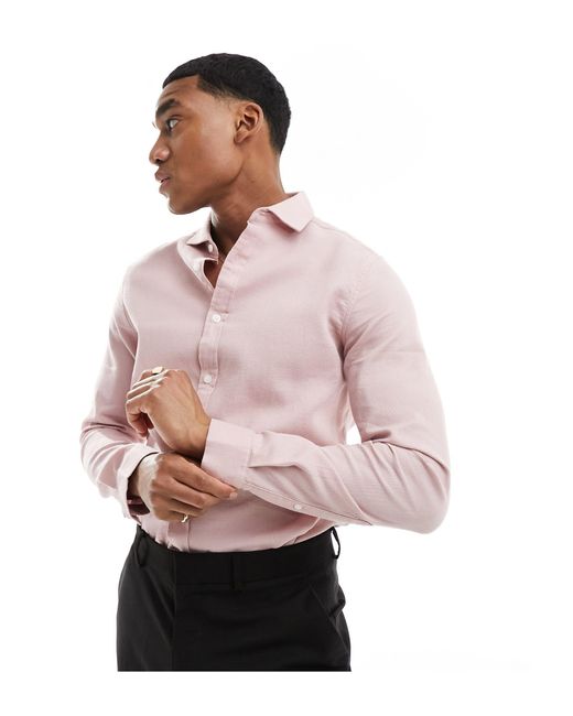 ASOS Pink Slim Shirt for men