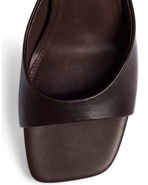 NA-KD Brown Leather Mules