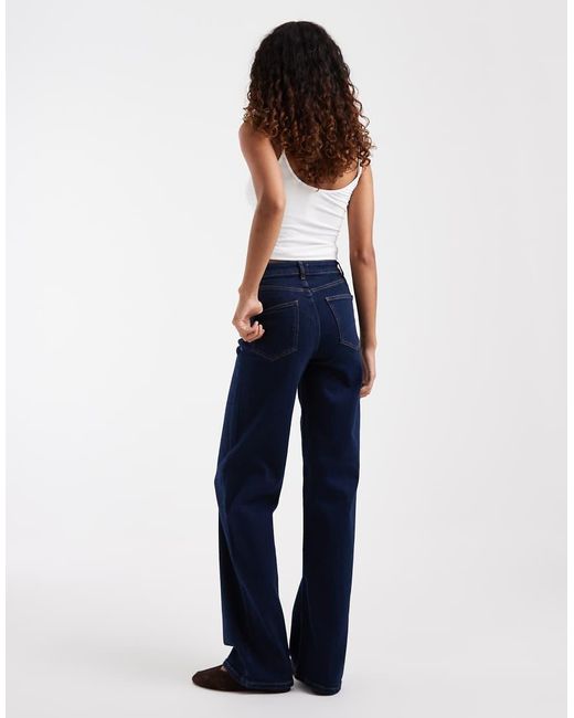 ONLY Blue Hannah Extra High Waist Wide Leg Jeans