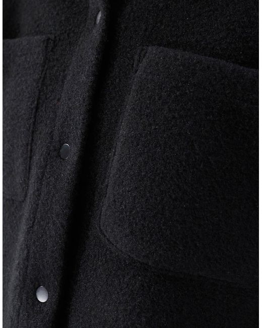 New Look Black – kurze hemdjacke aus strick