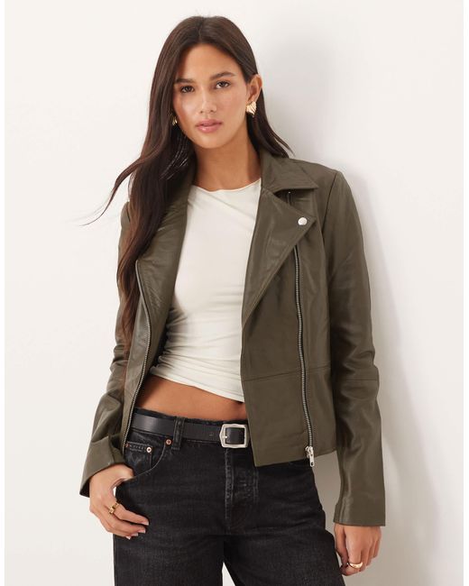 Y.A.S Brown – hochwertige bikerjacke aus leder