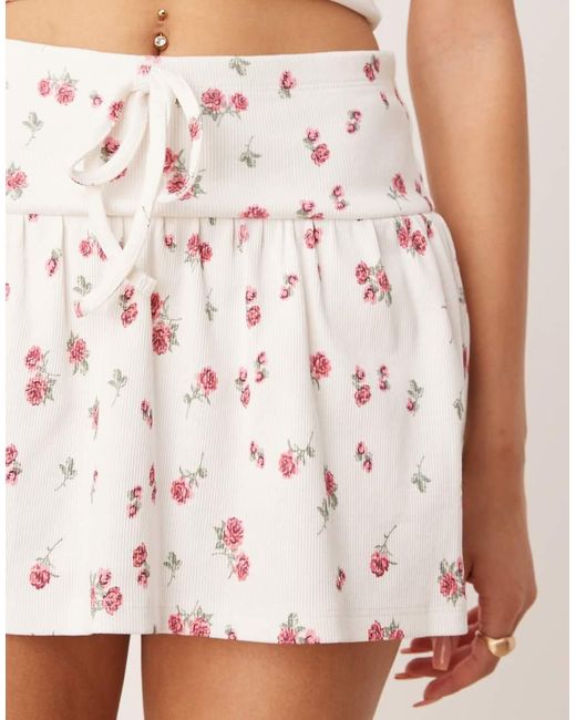 ASOS Natural Mini Skirt Co-ord